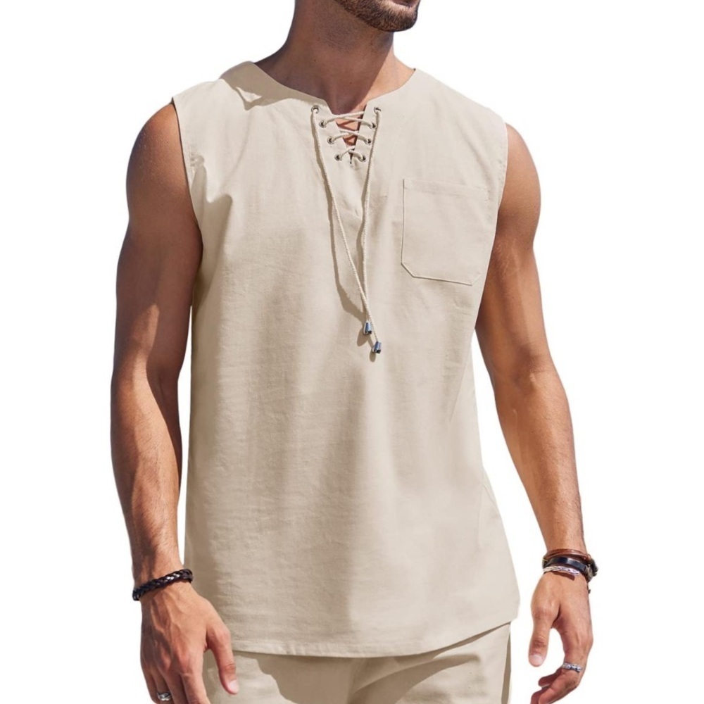 COOFANDY Mens Linen blend Beach top
Hippie Wedding Cream XXL NWT